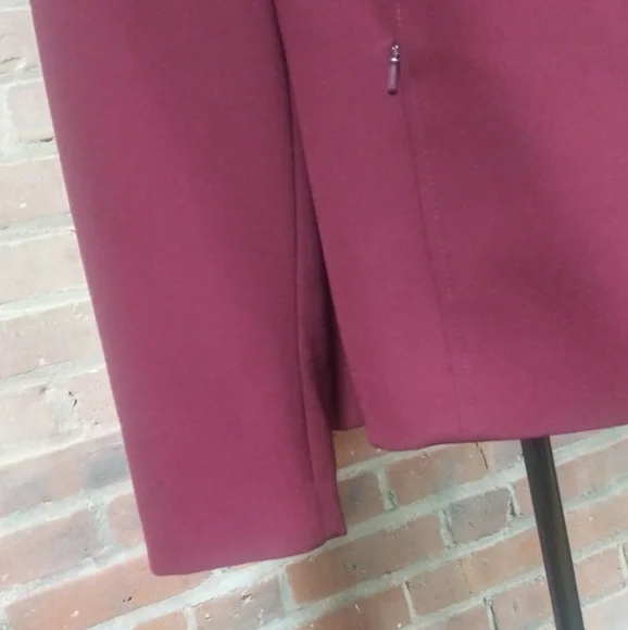 Dressbarn | PLUS Zip-Up Wine Business Blazer - 24W - Picture 3 of 8